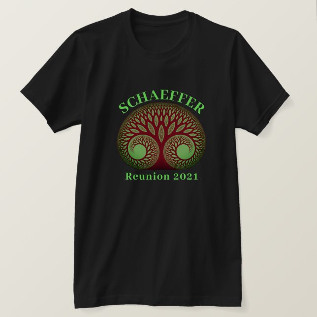 Familienbaum für Lebensveranstaltung oder Wiederse T-Shirt (Design vorne)