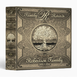 Familienbaum-Imitate Antikes Vintages Leder und Go 3,8 Cm Ordner
