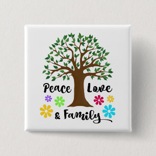 Familienbaum Peace Liebe Familiengeschenk Wiederse Button