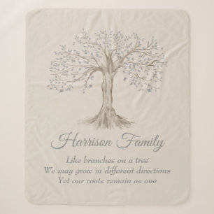 Familienbaum Personalisiert Tan Sherpadecke
