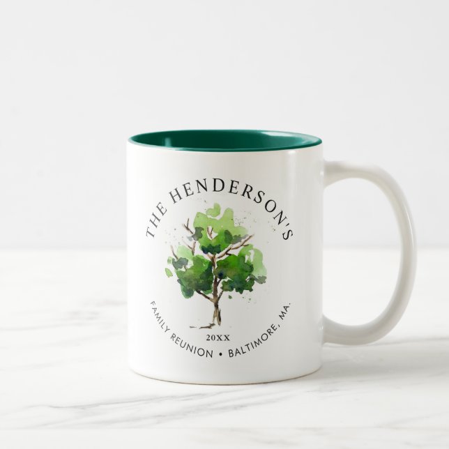 Familienbaum| Wiedersehen Zweifarbige Tasse (Rechts)