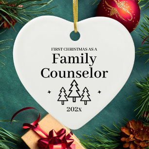 Familienberater Erste Weihnachtsfeier Keramik Ornament