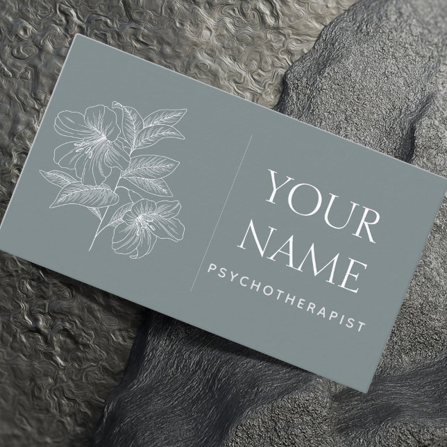 Familienberater Psychotherapeut Gezeichnet Blume B Visitenkarte (Von Creator hochgeladen)
