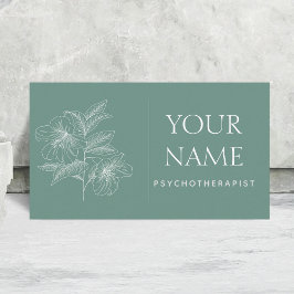 Familienberater Psychotherapeut Gezeichnet Blume B Visitenkarte
