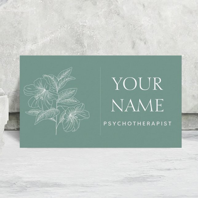 Familienberater Psychotherapeut Gezeichnet Blume B Visitenkarte (Von Creator hochgeladen)