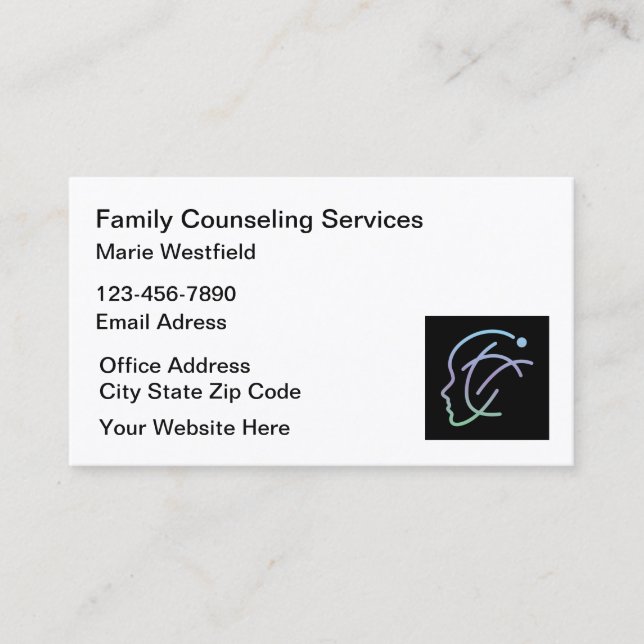 Familienberatung Glossy Business Cards Visitenkarte (Vorderseite)