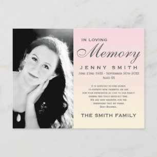 Familienbestätigung von Pastel Pink Ombré Postkarte