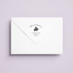 Familienbetrieb   Briefmarke der Rücksendeadresse Permastempel