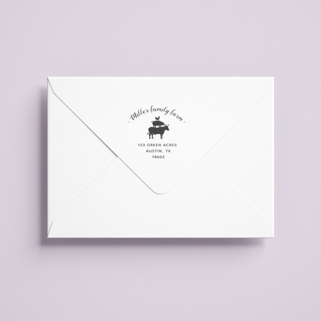 Familienbetrieb | Briefmarke der Rücksendeadresse Permastempel (Von Creator hochgeladen)