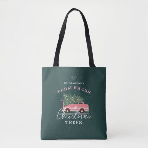 Familienbetrieb Frische Weihnachtsbaumen Pink Retr Tasche