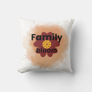 Familienblüten-Wasserfarben-Blumen-Wurfkissen - Bo Kissen