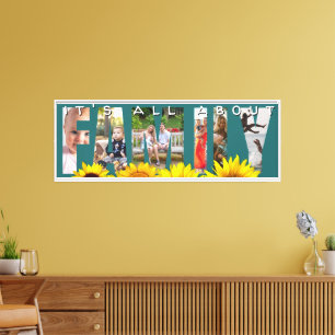 Familienbuchstaben Foto Vorlage Wand Leinwanddruck