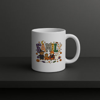 Familienbuchstabenblock kaffeetasse