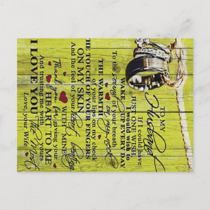 Familiendekoration Für mein Design von Husband Postkarte