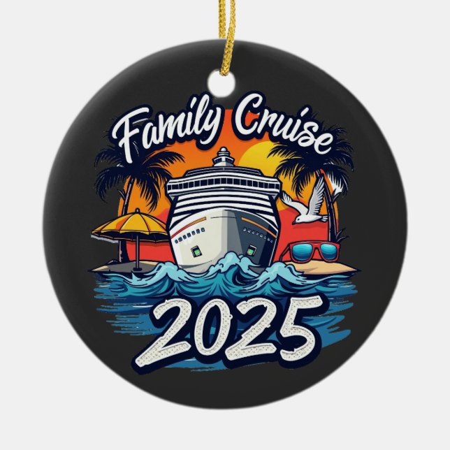 Familienfahrt 2025 Crew Matching Ship Keramik Ornament (Vorne)