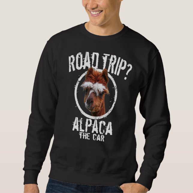 Familienfahrt Alpaca Llama Männer Frauen Kinder Sweatshirt (Vorderseite)