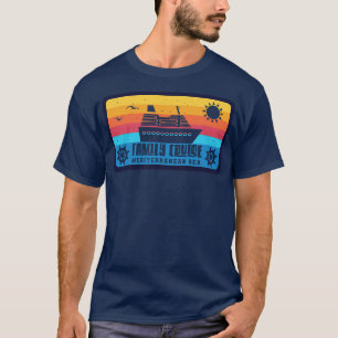 Familienfahrt mediterranes Meer Retro Stil T-Shirt
