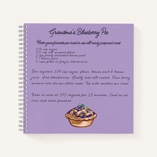 Familienfavorit-Rezept-Notebook Notizbuch (Vorderseite)