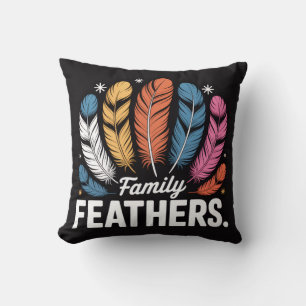 Familienfedern T-Shirt – Symbol der Liebe, Einheit Kissen
