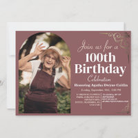Familienfeier 100. Geburtstagsparty Einfaches Eleg