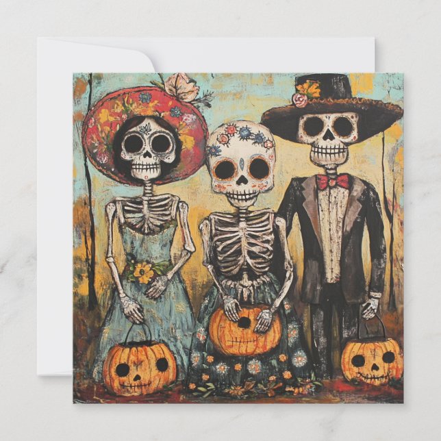 Familienfeiertag Dia de los Muertos Einladung (Vorderseite)