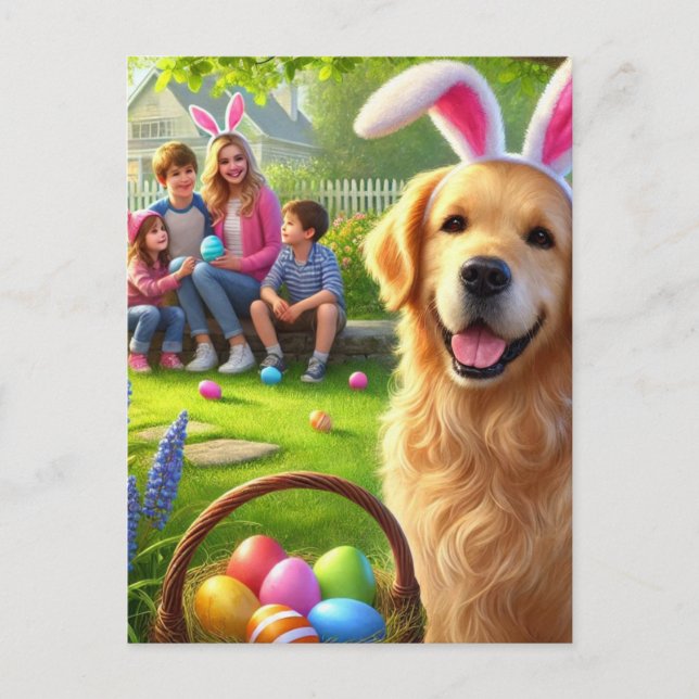 Familienfeiertag - Goldene Rente Postkarte (Vorderseite)