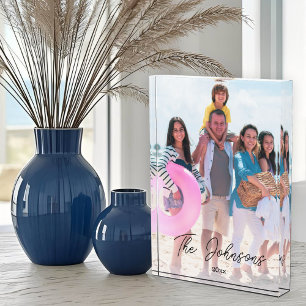 Familienfeiertag Modernes Foto Name Personalisie