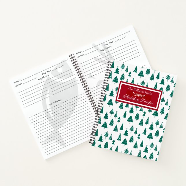 Familienferienrezeptur-Kiefernheft Notizbuch (Innenseite)