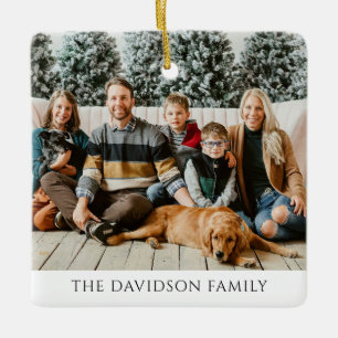 Familienfoto-Andenken Keramikornament