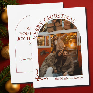 Familienfoto-Bogen Frohe Weihnachten Name