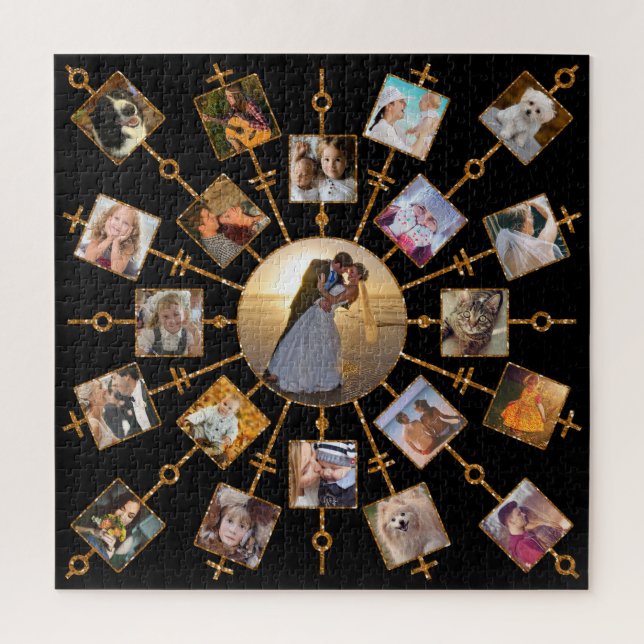 Familienfoto Collage 21 Bilder Hübsch Schwarzes Go (Vertikal)