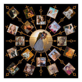 Familienfoto Collage 21 Bilder Hübsch Schwarzes Go Poster
