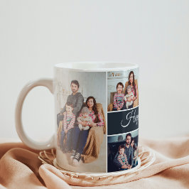 Familienfoto Collage 6 Fotos Kaffeemaschine Tasse