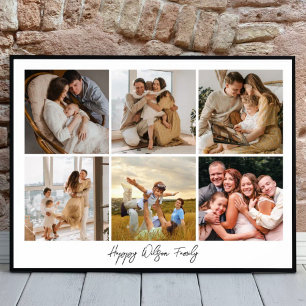 Familienfoto-Collage-Fotostreifen Poster