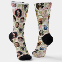 Familienfoto Collage Green Pink Quilt Look 12 Bild