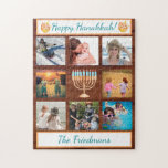 Familienfoto Collage Hanukkah Geschenk Keepake<br><div class="desc">Aus dem Charm Design Studio: Das ist eine großartige und einzigartige Idee für ein Hanukkah-Geschenk - ein Puzzle mit dem Foto der Familie -, leicht personalisiert mit Lieblingsstiften und für immer als Sake genossen. Dies ist für ein 11x14 Zoll Rätsel ausgelegt. Bei Fragen oder Änderungen kontaktieren Sie uns bitte und...</div>