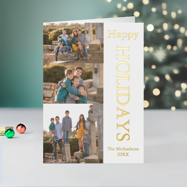 Familienfoto Collage Happy Holidays (Feiertag In Situ 2)
