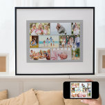 Familienfoto Collage Mauerwerk Grau Poster<br><div class="desc">Erstellen Sie Ihre eigene Foto-Collage im Mauerwerk auf einem hellgrauen Poster, dem Sie einen Rahmen hinzufügen können, wenn Sie möchten. Die Fotovorlage ist für Sie bereit, um 9 Ihrer beliebtesten Fotos in der Familie anzuzeigen. Das Set ist für Sie bereit. Ihre Fotos werden automatisch in einem mauerwerklichen Gitterlayout angezeigt, mit...</div>