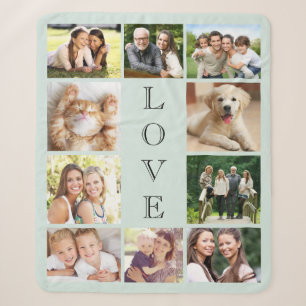 Familienfoto-Collage Minze Sherpadecke