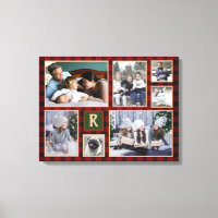 Familienfoto Collage Mit Monogramm Red Buffalo Kar