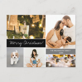 Familienfoto Collage Moderne frohe Weihnachten