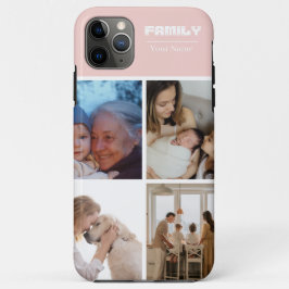Familienfoto-Collage pink 4 Bilder Case-Mate iPhone Hülle