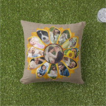 Familienfoto Collage Sonnenblumen Burlap 13 Pics E