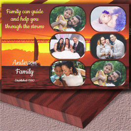 Familienfoto Collage Sunset 1124 Art Leinwanddruck