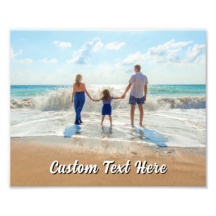Familienfoto-Fotodruck mit individuellem Text und Fotodruck