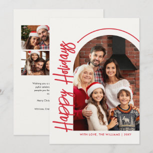 Familienfoto Frohe Feiertage Torbogen Weihnachten