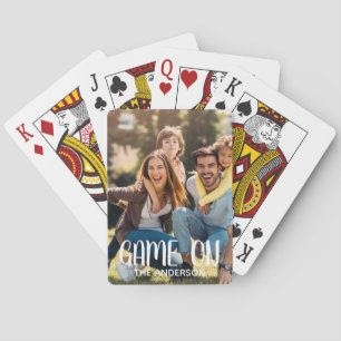 Familienfoto-Poker-Karten Game On Spielkarten