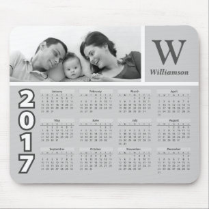 Familienfoto   Schwarz-Weiß-Kalender 2017 Mousepad