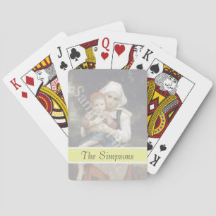 Familienfoto Spielkarten. Fügen Sie Ihr Foto, Text Spielkarten