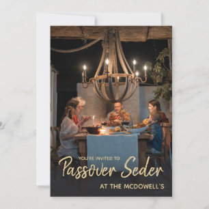 Familienfoto-Vorlage Pessach-Seder-Einladung Einladung